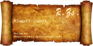 Rimpfl Zsolt névjegykártya